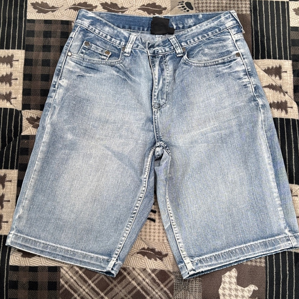 Helix Light Blue Jean denim Shorts